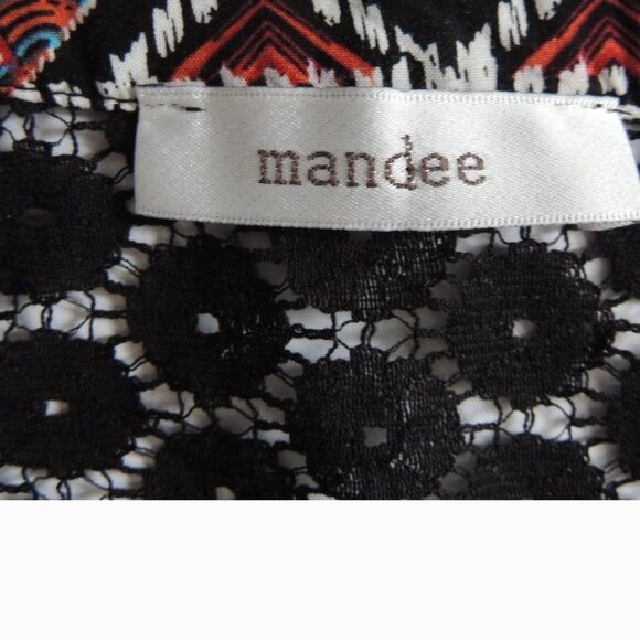 MANDEE Tribal Geometric Pattern Blouse L - Picture 6 of 7